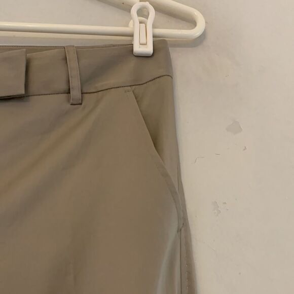 BCBGMAXAZRIA tan slim flare pants The Tuxedo Denise fit Size 6 NWT - Picture 4 of 10